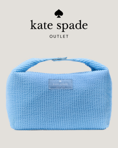 blue knit Kate Spade bag