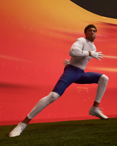 man in athletic wear running