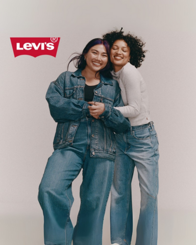 two female models in jeans one with denim jacket