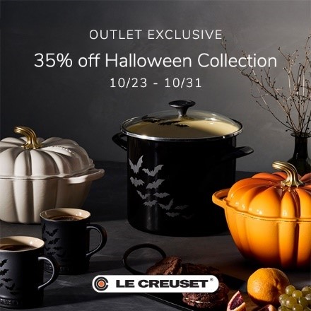 pumpkin shaped dutch ovens and large pot with bat design