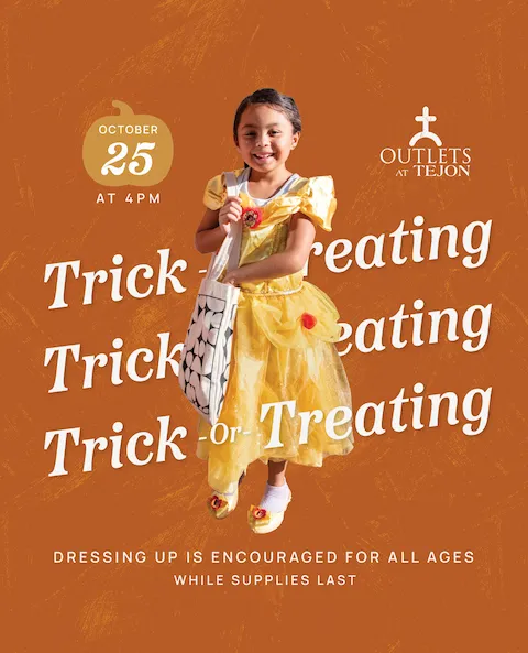 Halloween Event Banner for Outlets at Tejon