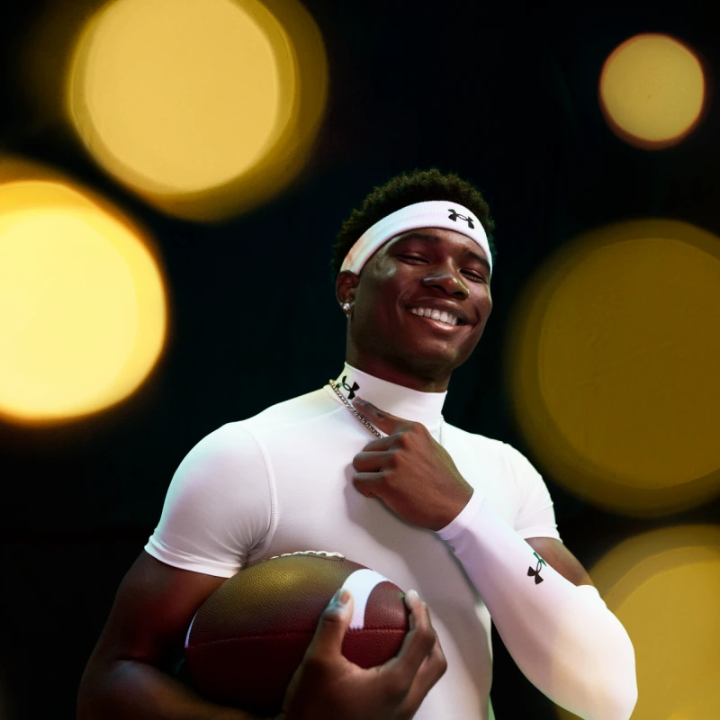 Athelete Wearing Under Armour Gear Smiling - Square Photo