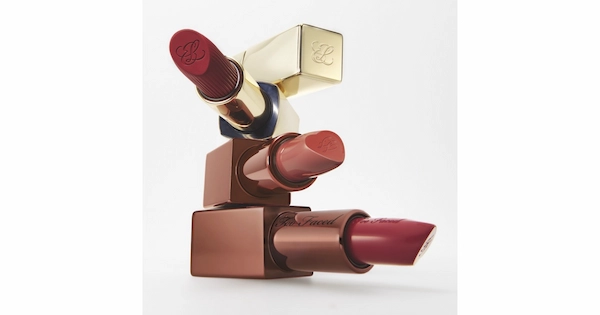 Red lipsticks stacked together no caps