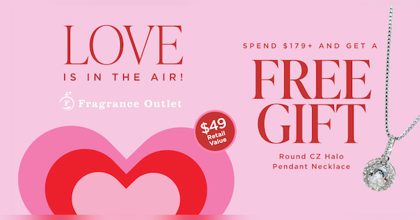 Free gift banner from fragrance outlet