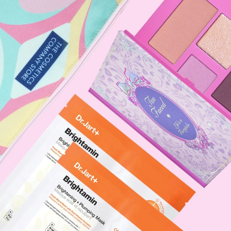 Make up beauty products collage