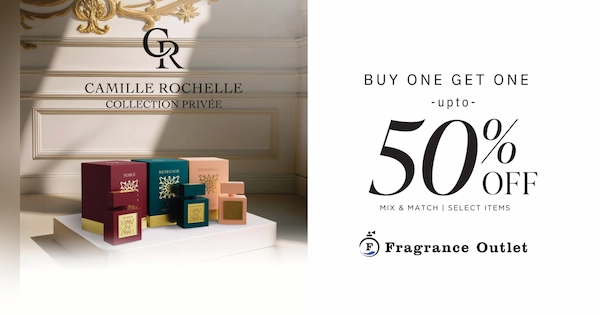 Camille Rochelle fragrance bottles on display