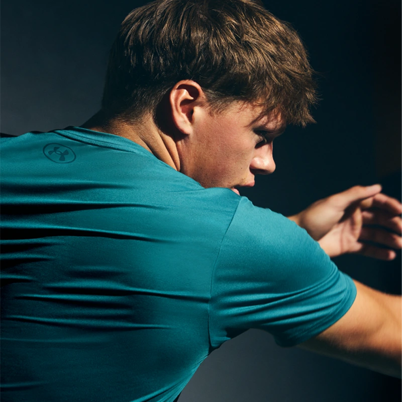 Young man in an athletic pose