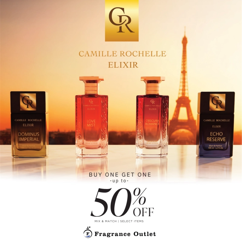 Camille Rochelle Elixir bottles at Fragrance outlet