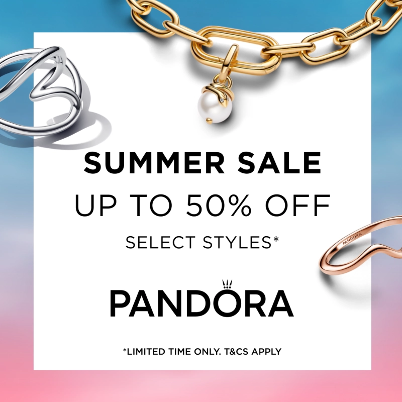 Summer Sale 50% off banner by Pandora