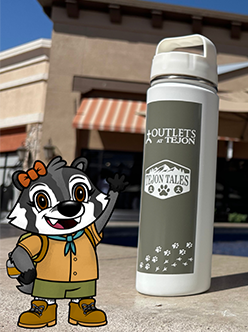 Tejon Tales Critter Bindi and Tejon Outlets water bottle