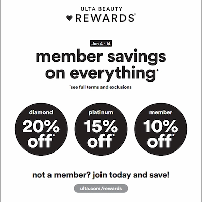 Ulta member savings sale banner