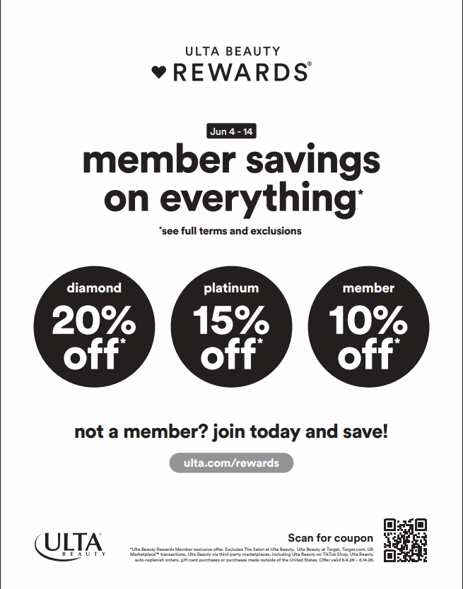 Ulta member savings sale banner