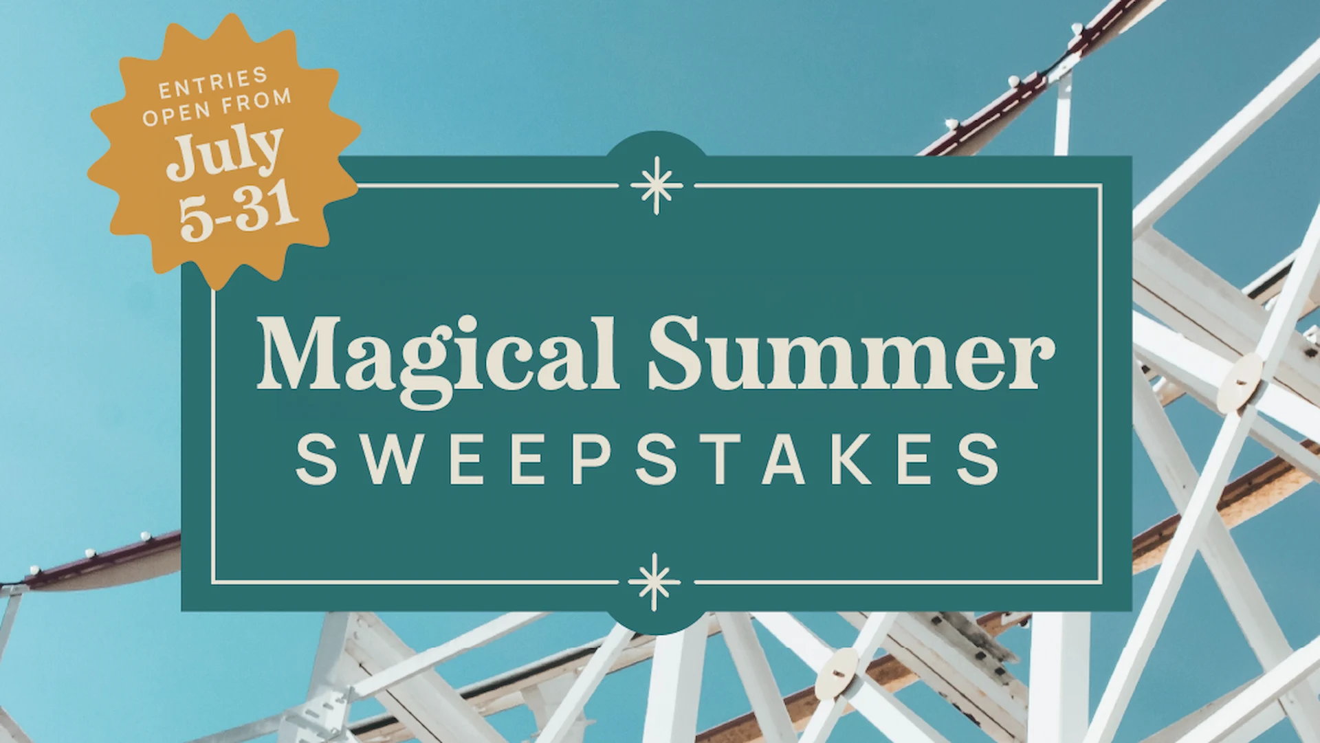 Magical sweepstakes hero banner