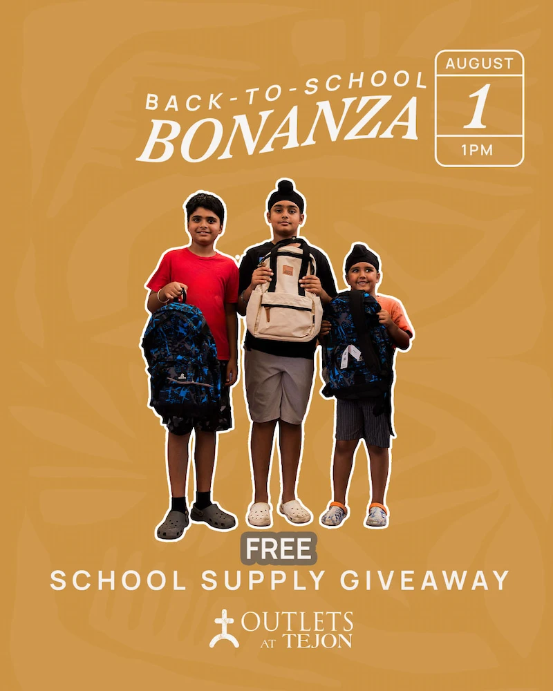 OAT back to school bonanza post with 3 kids holding new backpacks