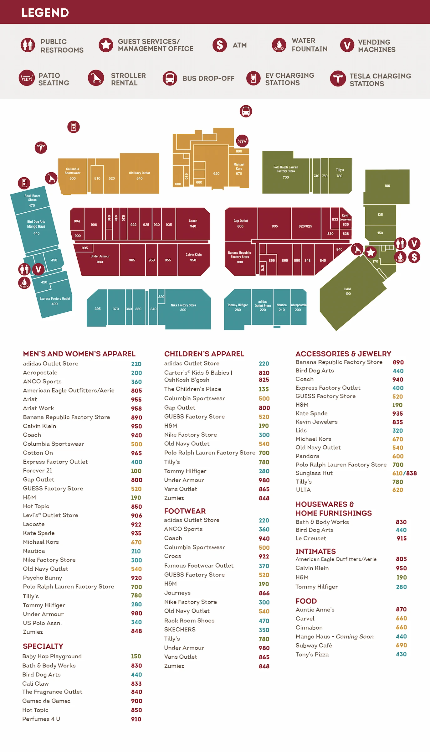 OAT center info map updated August 2026