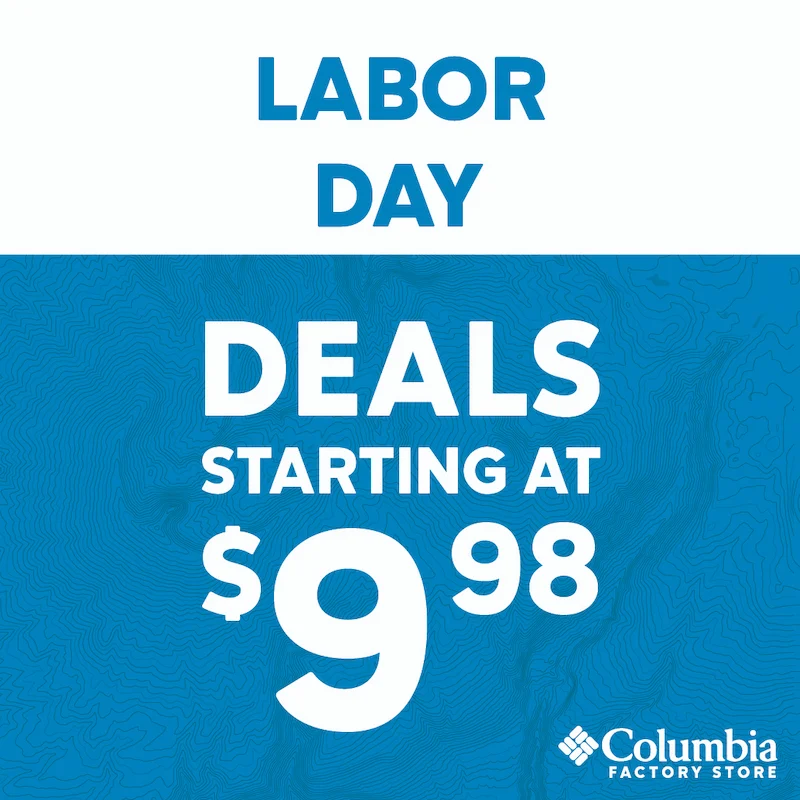 Columbia Labor Day deals 2026 banner