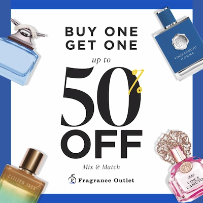 Fragrance Oultet BOGO sale banner